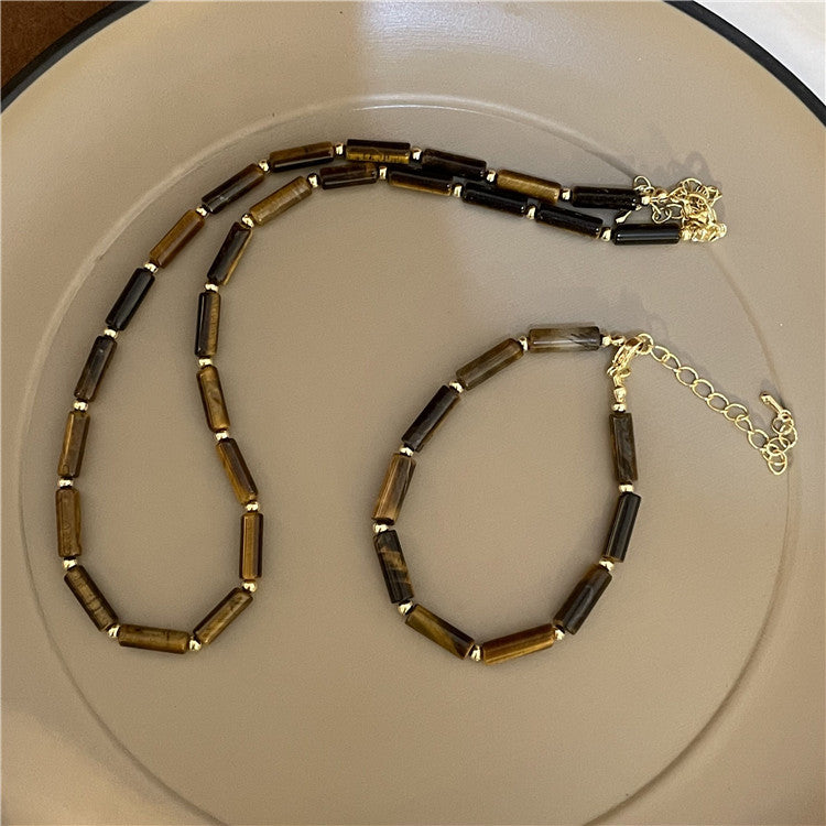 Collares De Cuentas De Ágata De Metal Étnico al por mayor